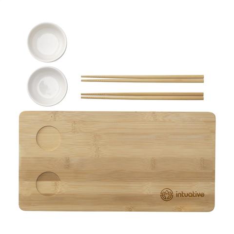 Temaki Bamboo Sushi Tray ensemble cadeau | Krokrodeal