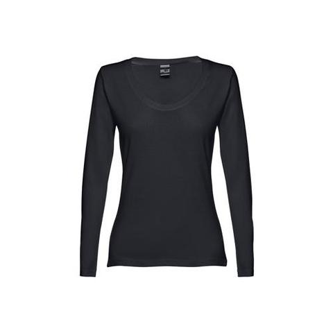 T-shirt ceinturé à manches longues pour femmes en coton - Thc bucharest women | Ceinture,tshirt pas cher