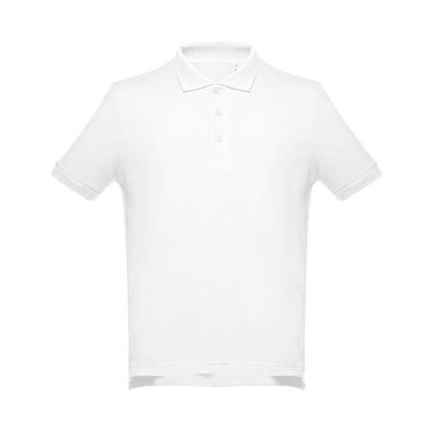 THC ADAM WH. Polo à manches courtes en coton pour hommes. Couleur blanche | Polo pas cher