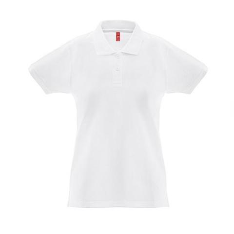 Polo à manches courtes pour femmes en coton cardé - Thc monaco women wh | Polo pas cher