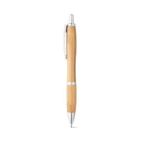 Stylo en bambou avec clip - Nicole | Stylo pas cher