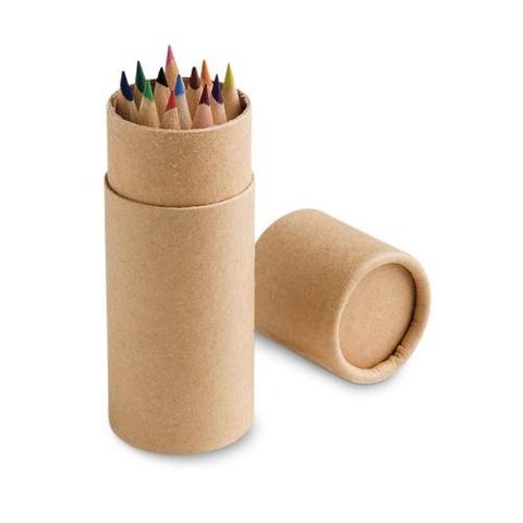 Boîte avec 12 crayons de couleur - Cylinder | Boite,crayon pas cher