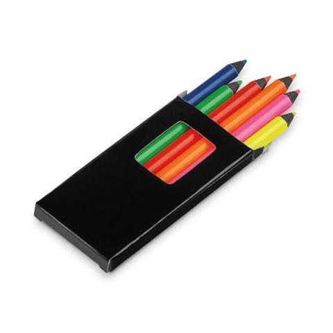Boîte à crayons avec 6 crayons de couleur - Memling | Boite,crayon pas cher