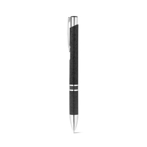 Stylo bille en paille de blé et ABS avec attache - Beta wheat | Krokrodeal