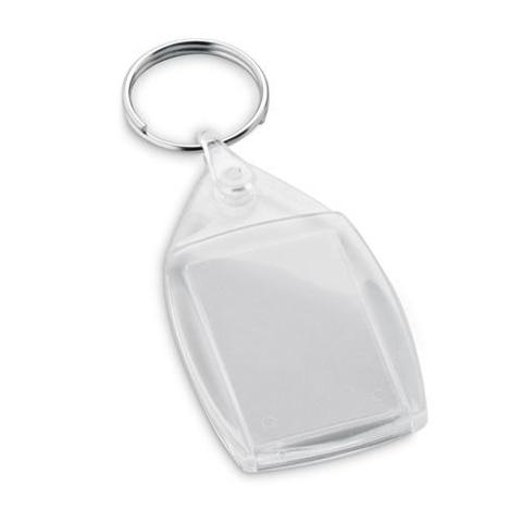 Porte-clés PS transparent en forme rectangulaire - Lime | Porte-cle pas cher