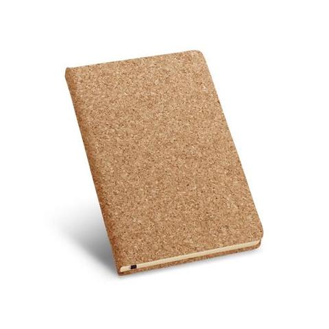 Bloc notes A6 en liège avec pages non-lignées de couleur ivoire - Adams a6 | Bloc-notes pas cher