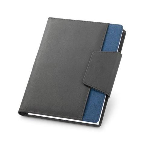 Couverture en PU et tissu polyester avec bloc-notes A5 - Russel | Krokrodeal