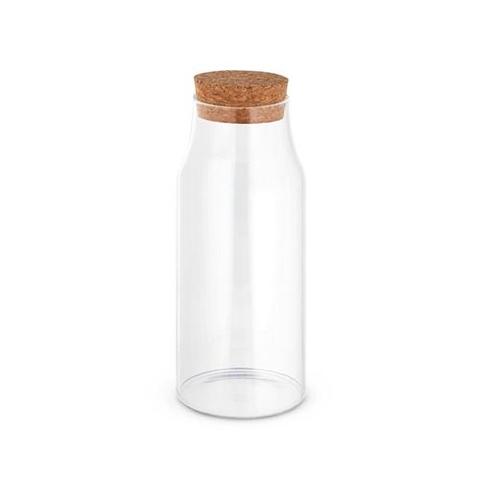 Bouteille en verre avec couvercle en liège 800 ml - Jasmin 800 | Krokrodeal