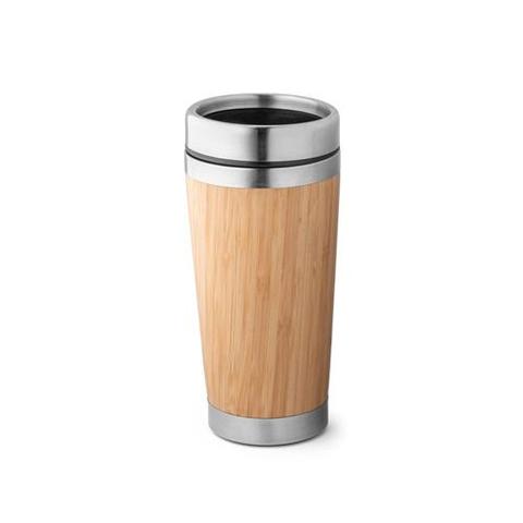 Tasse de voyage 500mL en babou et acier inox - Pietro | Mug,voyage pas cher