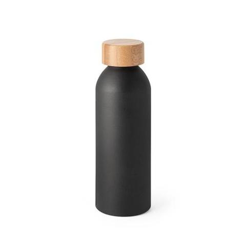 Bouteille 550mL en aluminium avec bouchon en bambou - Queta | Mug,bouteille pas cher