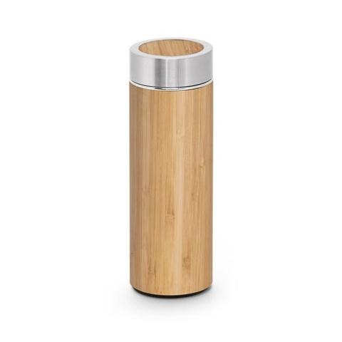 Thermos 430mL en bambou et acier inox - Naturel | Mug,bouteille pas cher