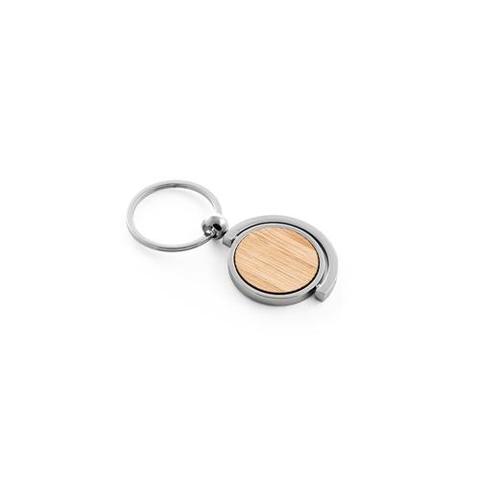 Porte-clés rond en bambou - Homer round | Porte-cle pas cher
