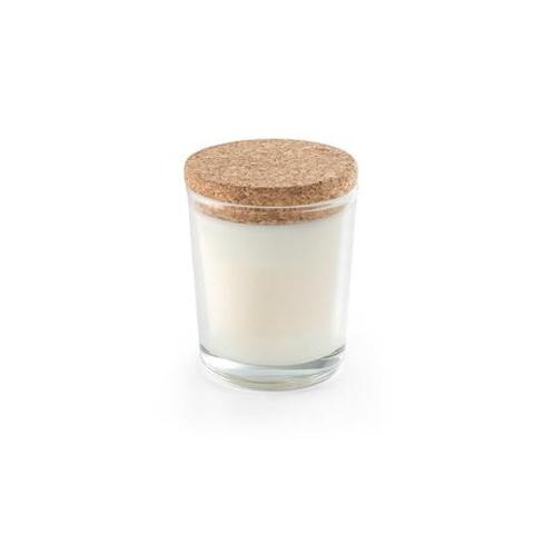 Bougie aromatique dans une coupelle en verre avec un couvercle en liège 80 g - Zen 80 | Decoration,verre,bougie pas cher