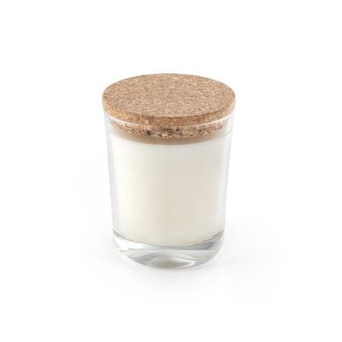 Bougie aromatique dans une coupelle en verre avec un couvercle en liège 180 g - Zen 180 | Krokrodeal