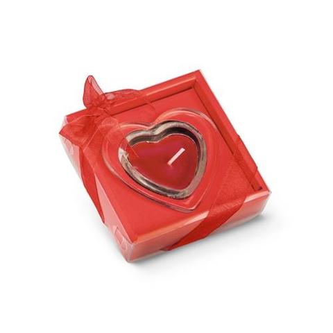 Bougie en forme de coeur et base en verre - Sweet | Decoration,verre,bougie pas cher