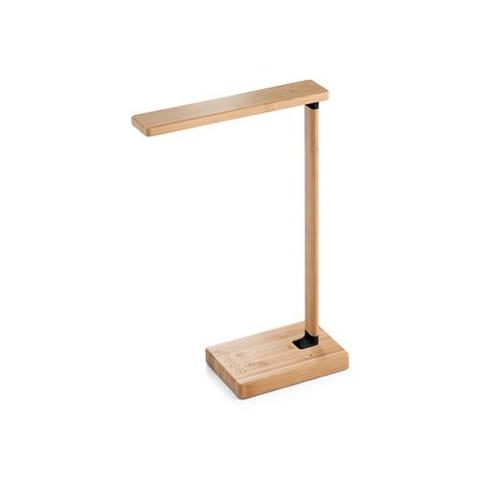 Lampe de bureau pliable en bambou avec chargeur sans fil - Morey | Lampe,chargeur pas cher