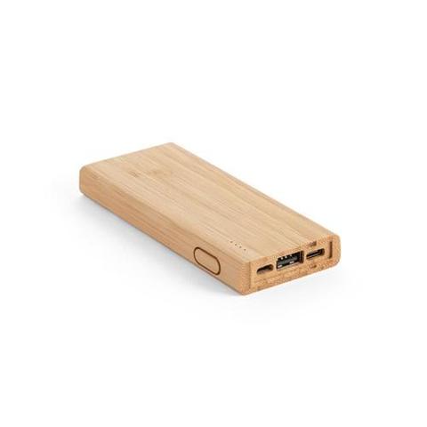 Batterie portative 5'000 mAh en bambou - Kohn | Batterie,chargeur pas cher