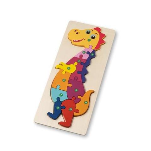 Puzzle en forme de dinosaure en contreplaqué de pin - Diplodoco | Krokrodeal