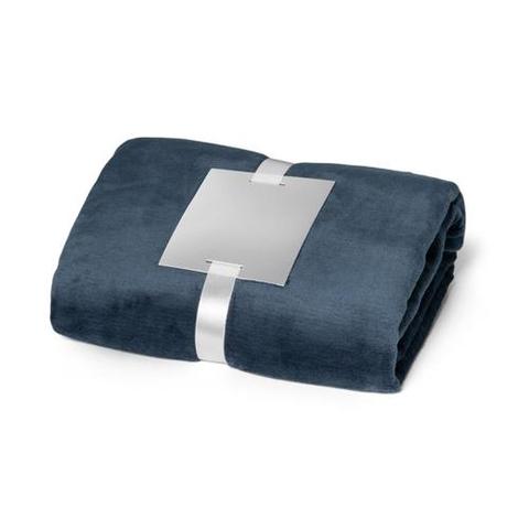 Couverture polaire (240 g/m²) avec ruban pour carte de personnalisation - Dyleaf | Sweat,plaid pas cher
