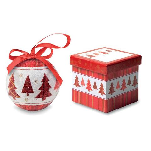 Boule de Noël et boîte. - Snowy | Krokrodeal