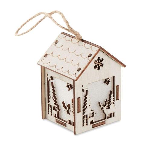 Maisonnette en MDF lumière - Ponia | Lampe pas cher