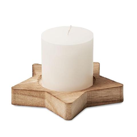 Bougeoir étoile avec bougie - Lotus | Krokrodeal