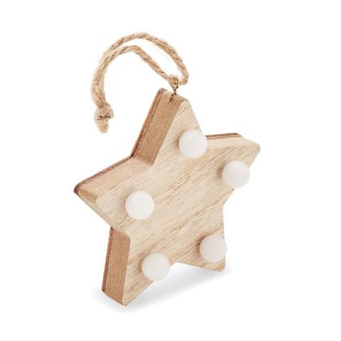 Étoile en bois avec lumières - Lalie | Krokrodeal