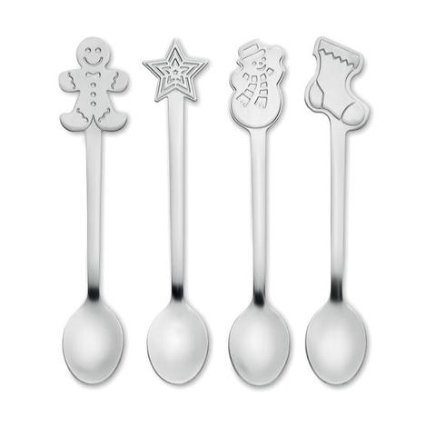 Set 4 cuillères à thé de Noël - Chip set | Noel,cuisine pas cher