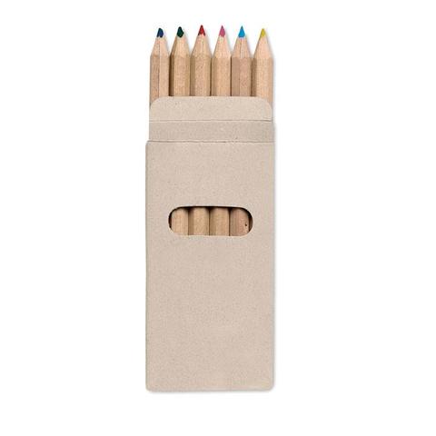 6 Crayons de couleur - Abigail | Crayon pas cher