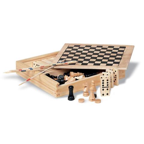 4 jeux dans une boîte en bois - Trikes | Jeux,boite pas cher