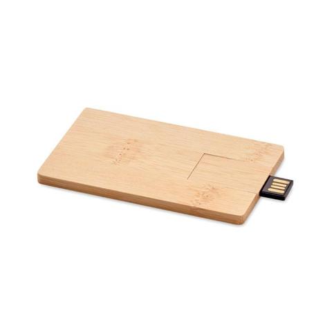 USB 16GB boitier bambou - Creditcard plus | Krokrodeal