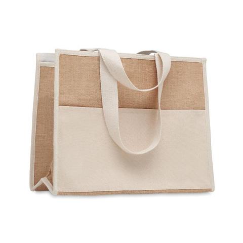 Sac shopping en toile et jute - Campo de geli | Sac pas cher
