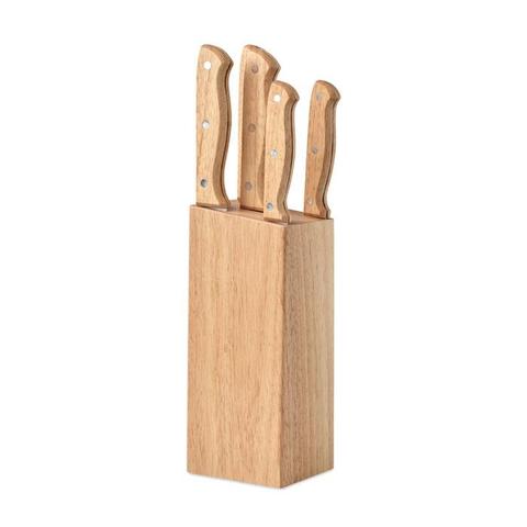 Set de 5 couteaux dans socle - Gourmet | Couteaux pas cher