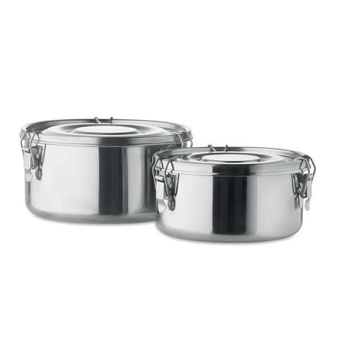 Set de 2 boîtes en inox - Elles | Boite pas cher