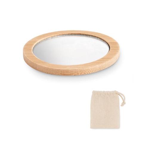 Miroir de poche en bambou - Malay | Mirroir pas cher
