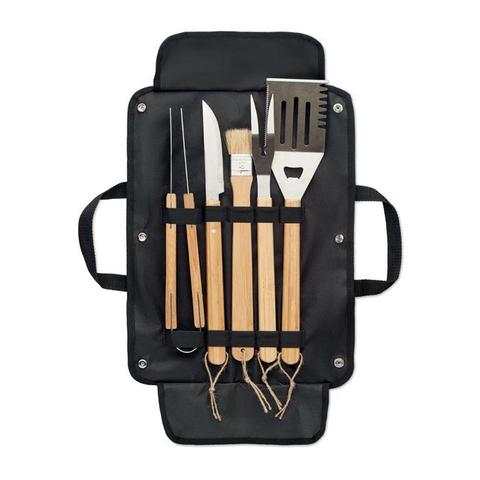 5 outils BBQ dans une pochette - Allier | Krokrodeal