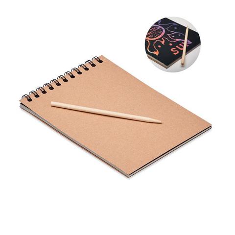 Carnet de papier à gratter - Black | Bloc-notes pas cher