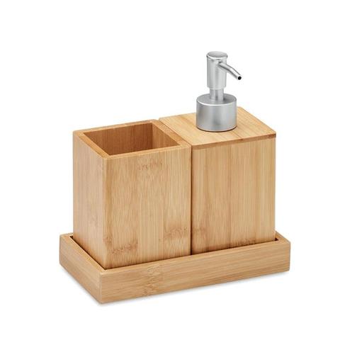 Set de bain 3 pièces en bambou - Suomi | Bain pas cher