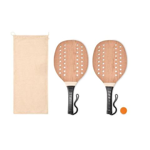 Set beach tennis en bois de ros - Palas | Sport pas cher