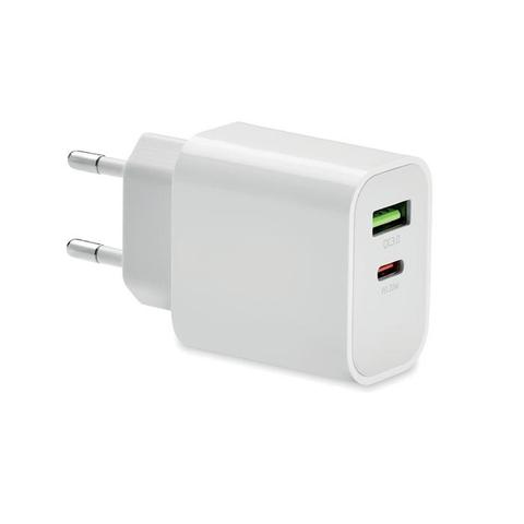 Chargeur 18W 2 ports, prise UE - Port | Chargeur pas cher