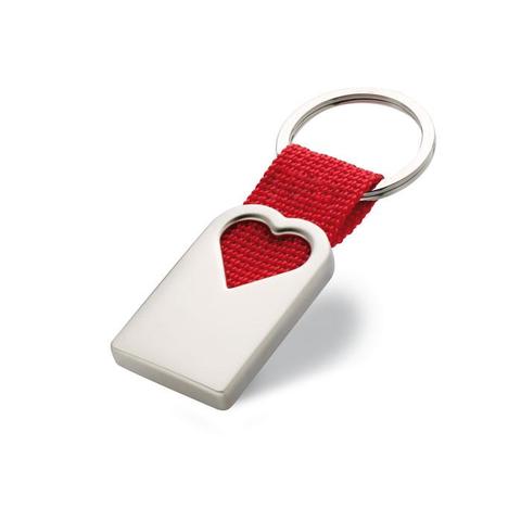 Porte clef coeur en métal - Bonheur | Porte-cle pas cher