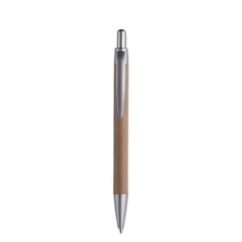 Stylo bille avec corps en cart - Pushton | Stylo pas cher