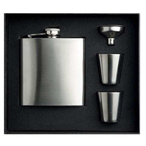 Flacon de poche avec gobelets - Slimmy flask set | Mug,bouteille pas cher