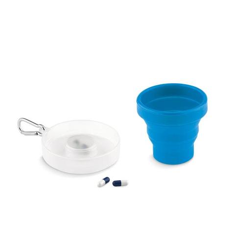 Tasse pliable avec pilulier - Cup pill | Krokrodeal