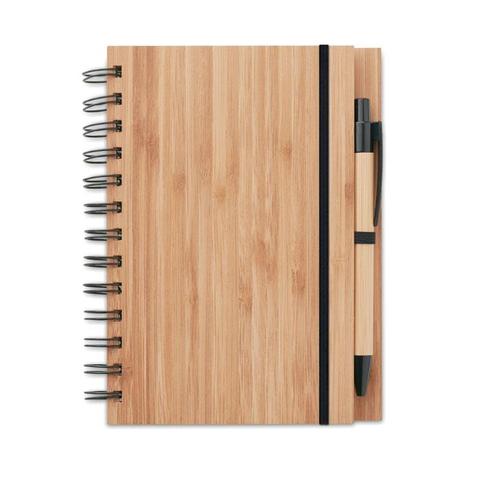 Carnet et stylo en bambou - Bambloc | Stylo,bloc-notes pas cher