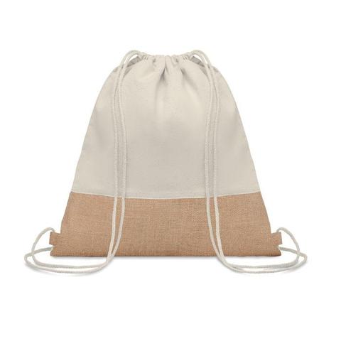 Sac à cordon avec détails jute - India | Sac pas cher