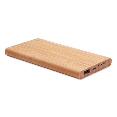 Powerbank/chargeur en bambou - Arena | Batterie,chargeur pas cher