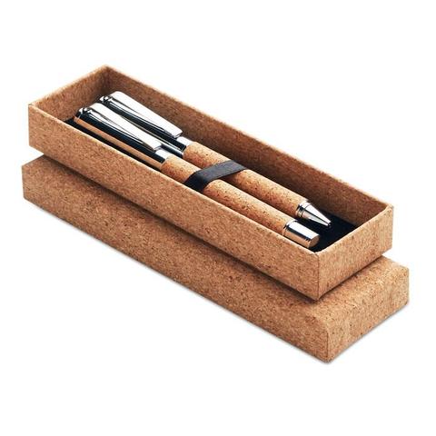 Stylo bille métal boîte liège - Quercus | Boite,stylo pas cher