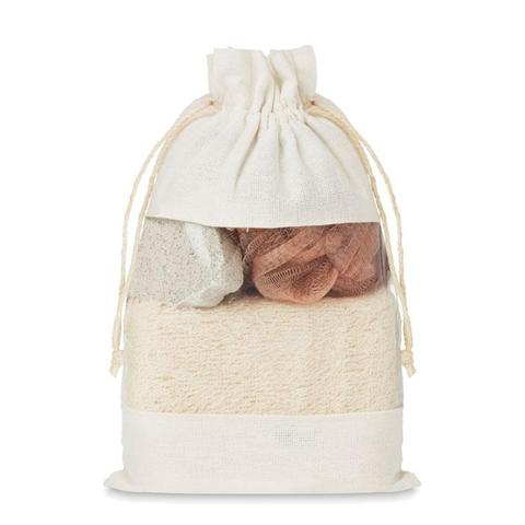 Set de bain pochette coton - Cuida set | Krokrodeal