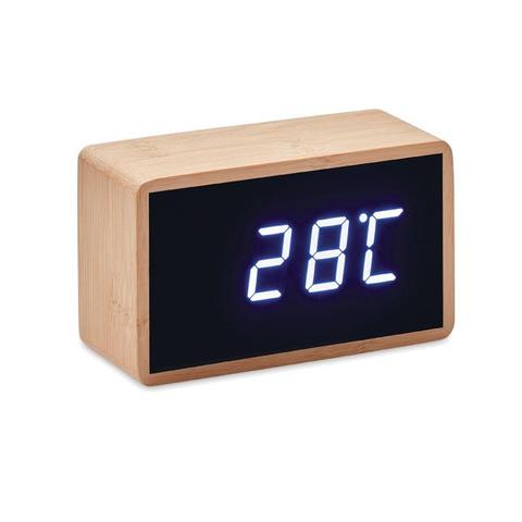 Réveil LED boîtier en bambou - Miri clock | Krokrodeal
